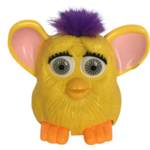 McDonalds Furby Pull Back Toy Tiger Electronics Yellow with Purple Hair 1998 Vtg - £3.13 GBP