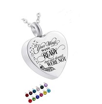 Heart Cremation Urn Necklace for Ashes with 12 - Your - $40.52