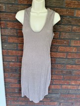 Sleeveless Bodycon Dress Medium Sleeveless Beige Tan Ribbed Knit - $9.50