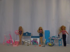Barbie Stable Friends + All Stars Home Gym + Dorm Room Playset + Dolls - £40.50 GBP