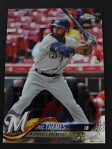 2018 Topps Chrome #7 Eric Thames Milwaukee Brewers Prism Refractor Card - $2.75