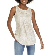 New Directions Snakeskin Swing Tank Top For Women Tan Size Small - $15.84