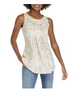 New Directions Snakeskin Swing Tank Top For Women Tan Size Small - £12.39 GBP