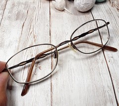 ELLE Brown Metal Crystal Accent Eyeglasses FRAMES - EL18730 49-18-130 - £20.20 GBP