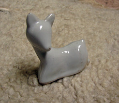 One of a Kind Vintage Small Porcelain Figurine Deer Doe Fawn Bulgaria 1970&#39;s - £30.85 GBP