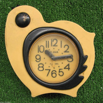 Yellow Bird Deco Nice Vintage Alarm Clock SLAVA Soviet USSR 11 Jewels Wo... - £30.86 GBP