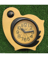Yellow Bird Deco Nice Vintage Alarm Clock SLAVA Soviet USSR 11 Jewels Works #5 - £30.20 GBP