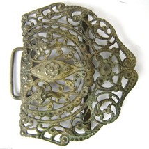 Antique Belt Buckle Women&#39;s Traditional Costume Jewelry Europe Early 1900s #2 - £30.77 GBP