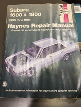 Haynes Publications 89003 Repair Manual for Subaru 1600 &amp; 1800 Years 1980-1994 - £7.74 GBP