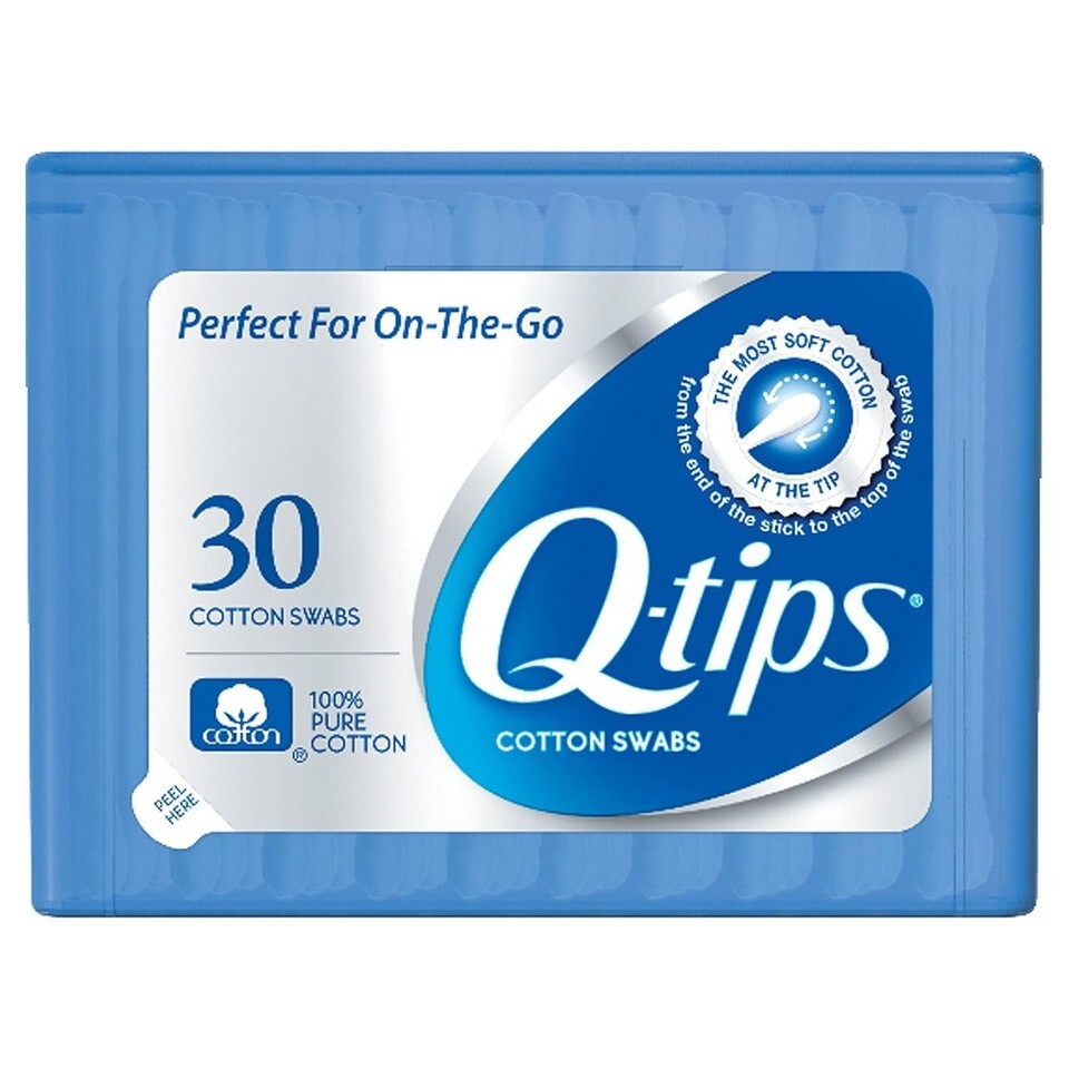 Q-tips Swabs Travel Pack,30 Count, Pack of 1 blue - $5.94