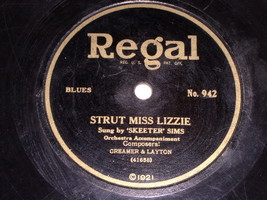 Skeeter Sims Strut Miss Lizzie 78 Rpm Phonograph Record Billy Clark Scan... - £94.42 GBP