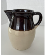 Vintage Pottery Roseville Pitcher USA Brown Cream RRP Co. 6” - £9.37 GBP