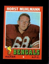 1971 Topps #49 Horst Muhlmann Ex (Rc) Bengals Nicely Centered *XR22548 - £2.12 GBP