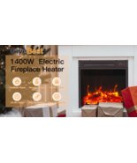 18&quot; Electric Fireplace Insert Freestanding &amp; Recessed Heater Log Flame R... - $1,838.52 MXN