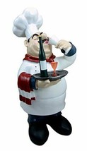 Master Chef Pierre Wine Tasting French Bistro Statue 14&quot;H Kitchen Decor Figurine - £30.36 GBP