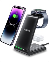 Wireless Charging Station 3 in 1 Charger for iPhone15 14 13 12 11 Pro Pro Max XS - £73.21 GBP