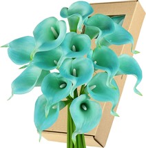 Wedding Bridal Bouquet | Floral Arrangements | 15 Real Touch Calla Lilies - £27.92 GBP