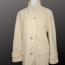 Mackintosh Long Cream Wool Coat Ladies Style 2108 Size 12 image 2