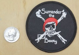 SURRENDER THE BOOTY - PIRATE IRON-ON / SEW-ON EMBROIDERED PATCH 3 &quot;x 3 &quot; - £3.82 GBP