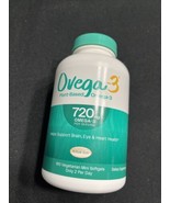 Omega-3 Plant Based Vegan Daily Supplement 120 Softgels-2 per serv EXP 1... - £21.30 GBP