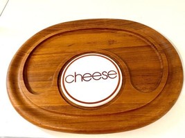 Vintage Large Goodwood Cheese Serving Tray Charcuterie Teak Wood 16x14 Inch - £22.02 GBP