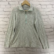 Columbia Henley Pullover Sweater Womens Sz L Gray Green  - £12.66 GBP