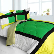 [Lush World] Quilted Patchwork Down Alternative Comforter Set (Full/Queen Size) - £71.85 GBP