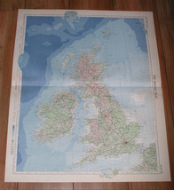1955 Vintage Map Of United Kingdom Great Britain England / Scale 1:2,500,000 - £23.66 GBP