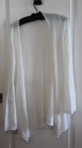 Acrobat White Linen Open Cardigan Sweater Size Women&#39;s Small - £23.72 GBP