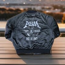 America's Finest Vtg 80's Satin Varsity Bomber Jacket Mens Sz Large USA ... - $43.07