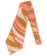 Vtg Necktie Tie-Psychedelic Disco Vtg 60s 70s-4.75&quot; Wide-Handmade by Bee - $70.34 CAD