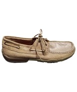 Twisted X Boots Boat Shoes Women Size 8 Tan Metallic Comfort Driving Moc... - $59.77