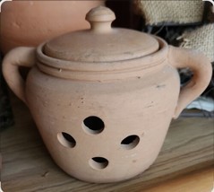 Vintage terra cotta pottery garlic keeper - $24.65