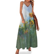 Mondxflaur Colorful Love Summer Dresses for Women V-neck Sleeveless Long... - £26.43 GBP