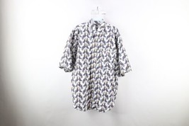 Vtg 90s Streetwear Mens 2XL All Over Print Sailing Collared Button Down ... - £33.78 GBP