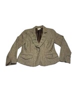 Coldwater Creek Tweed Brown Blazer One Button Jacket W/Pockets Women’s S... - £30.47 GBP