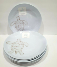 6 Sigrid Olsen Coastal Collection Beach Turtle Melamine Dinner Plates 10... - £55.31 GBP