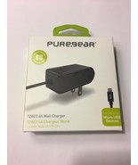 PureGear 2.4A Wall Charger For Micro USB Devices (12W), Black - £12.95 GBP