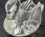 Clear Glass Crystal Swan Toothpick Holder Salt Cellar Home Decor Vintage... - $14.82