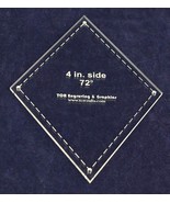 Diamond Template 4&quot; Side- Clear 1/8&quot; 72 Degree - $15.05