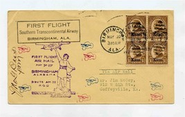 1931 First Flight Cover AM 33 Birmingham AL Southern Transcontinental Airway - £8.88 GBP