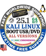 KALI LINUX OS 25.1 LIVE FULL INSTALL | DVD, USB | 64-BIT | AMD64 | MAC PC - €5,92 EUR+