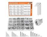 Stainless Steel Metric Screw and Hardware Assortment Kit - 1280 Pieces - $31.13
