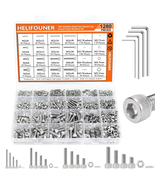Stainless Steel Metric Screw and Hardware Assortment Kit - 1280 Pieces - €26,73 EUR