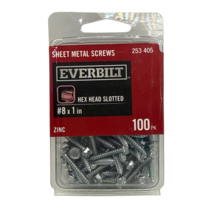 Everbilt Slotted Hex Head Sheet Metal Screws 8 x 1 in Zinc Plated Steel ... - $435.65 MXN