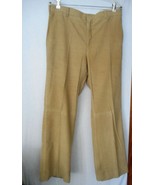 Beige/Khaki Tan lightweight thin corduroy flat front Pants Men&#39;s W 36 - $7.99