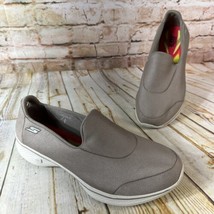 Skechers GOwalk 4 Inspire Women Size 10 Taupe Walking Shoes Sneakers Loafers EUC - £26.73 GBP