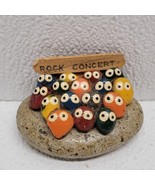 Vintage 1970s Painted Pet Rock Concert Figurine Paperweight Retro Funny ... - £13.65 GBP