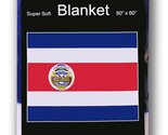 Costa Rican Flag Fleece Blanket 5 ft x 4.2 ft. Throw Cover Bedding Repúb... - $17.76