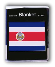 Costa Rican Flag Fleece Blanket 5 ft x 4.2 ft. Throw Cover Bedding Repúb... - £13.96 GBP